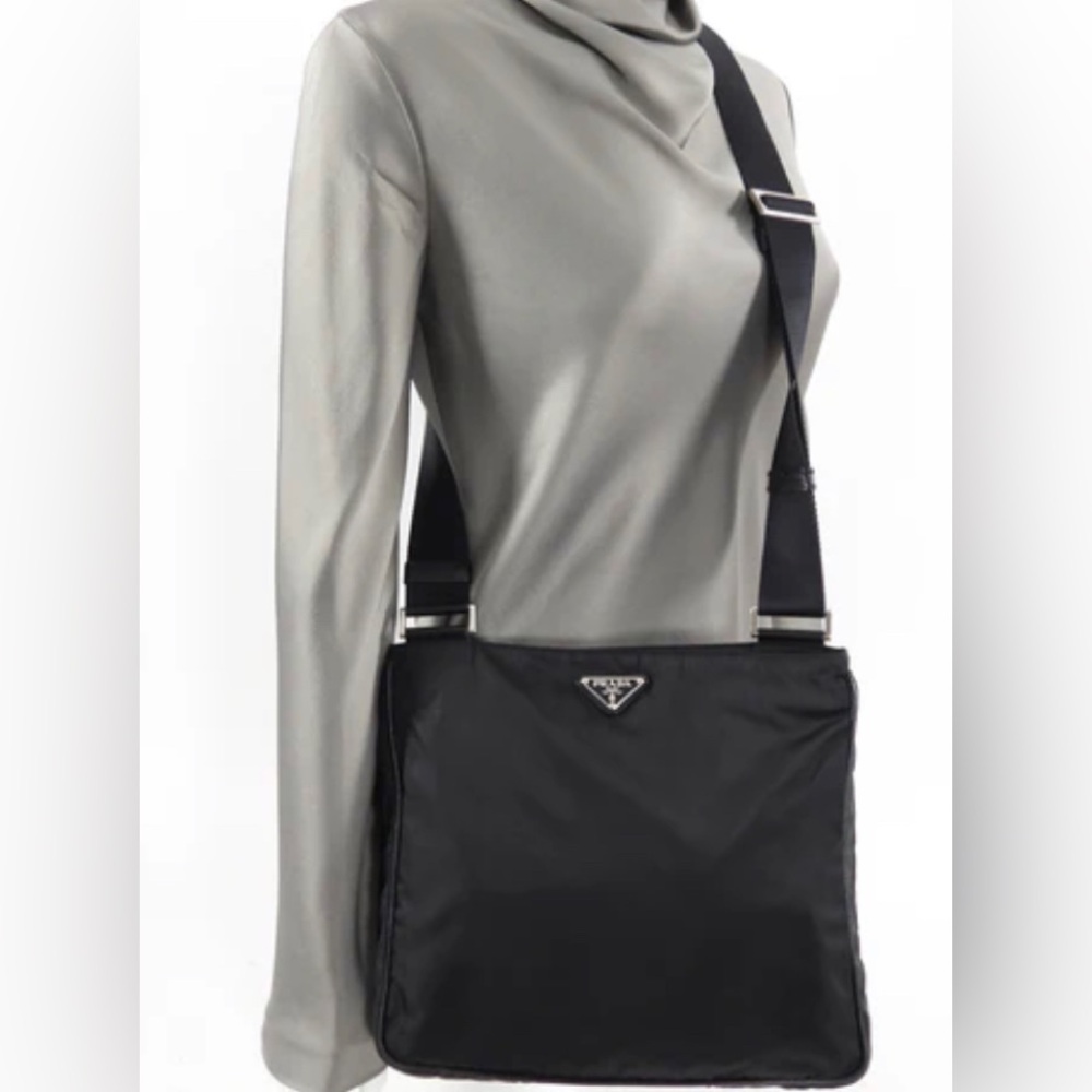 Authentic Prada Elegant Black Crossbody Bag